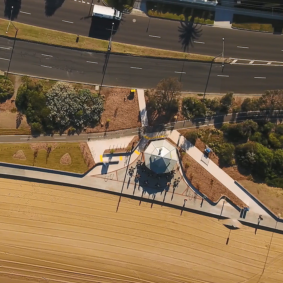 Point Ormond Kiosk Landscape Aerial